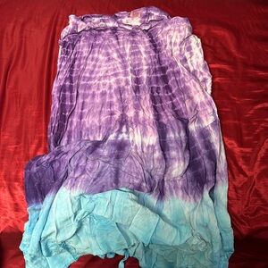 Wrap skirt, tie-dye